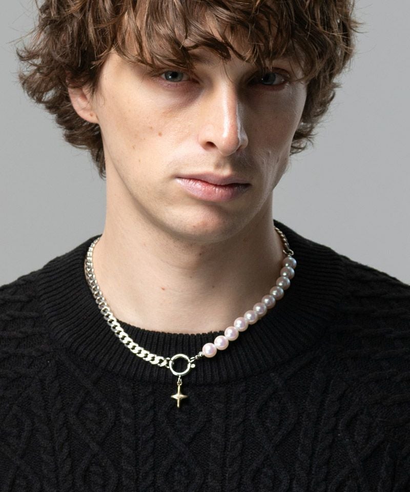 glamb(グラム)】Asymmetry Pearl Necklace アシンメトリーパール