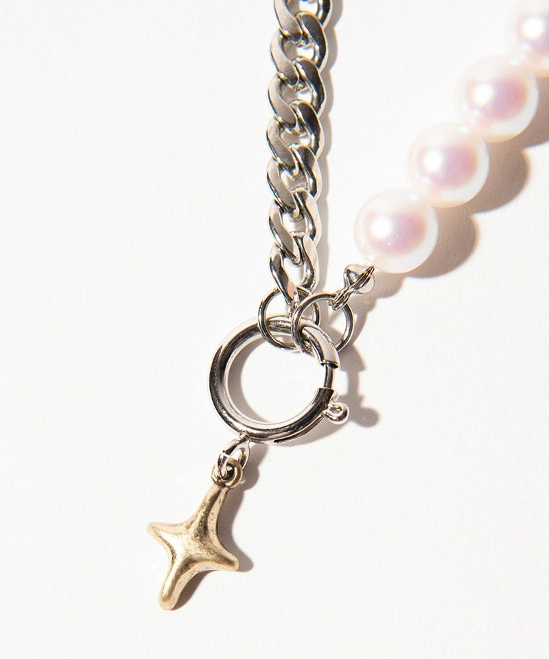 glamb(グラム)】Asymmetry Pearl Necklace アシンメトリーパール