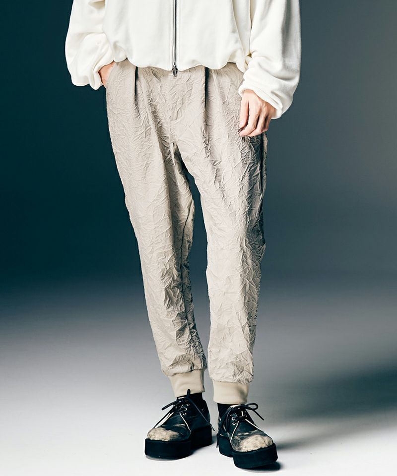 glamb(グラム)】【予約販売3月上旬～中旬入荷】Crinkle Sarrouel Pants