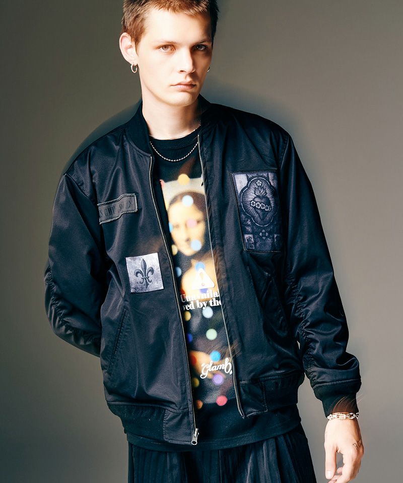 glamb(グラム)】Blow Reversible Bomber Jacket ブロウリバーシブル