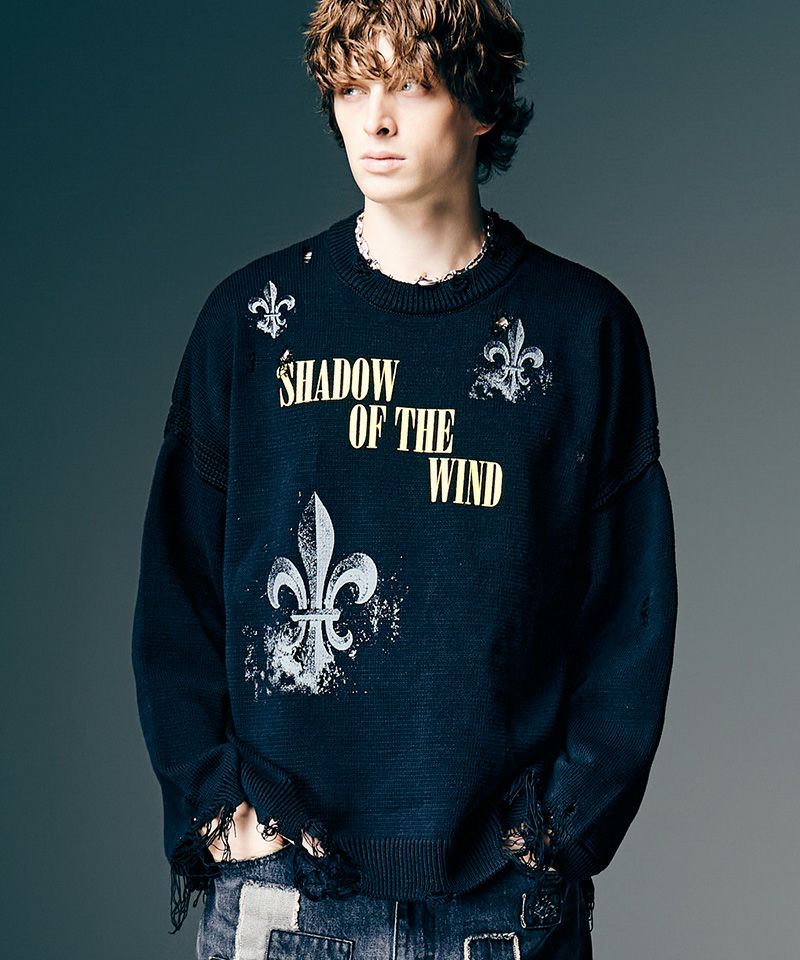glamb(グラム)】Sacred Damage Knit セイクリッドダメージニット
