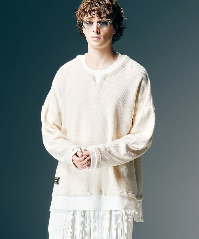 glamb グラム　ブロックレイヤードスウェット　サイズ1 glamb(グラム)】Layered Skipper Cutsew レイヤードスキッパー
