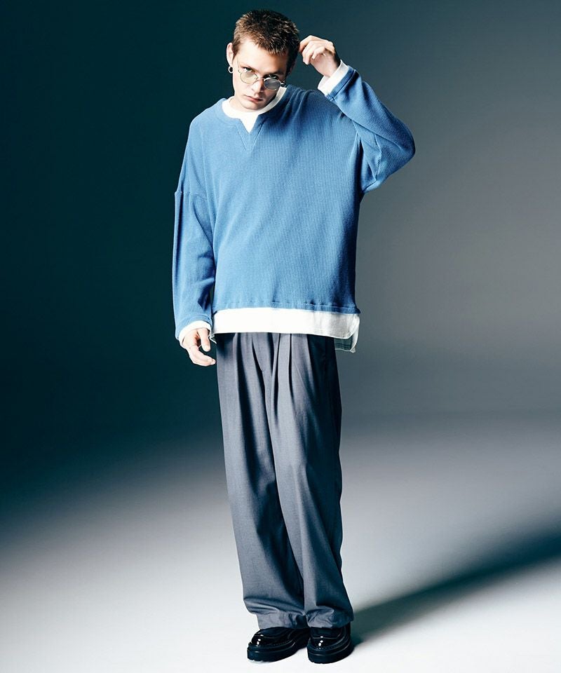 glamb グラム　Shinin layered pants リブパンツ glamb(グラム)】Layered Skipper Cutsew レイヤードスキッパー