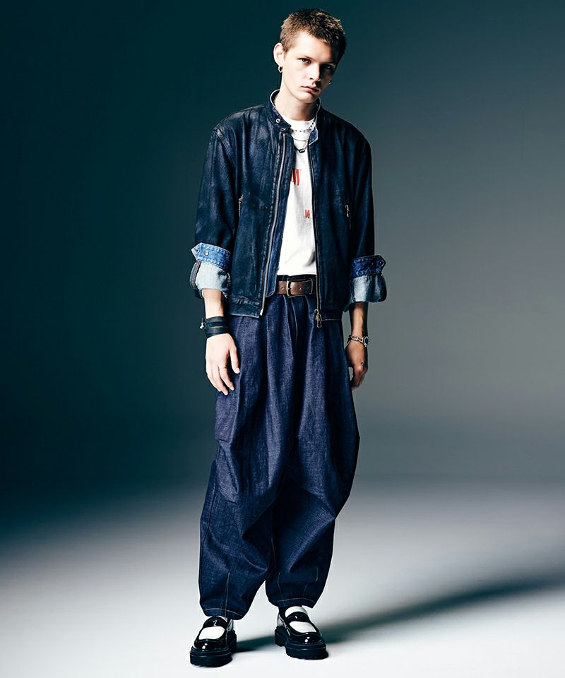 glamb(グラム)】Crossover Tuck Pants クロスオーバータックパンツ