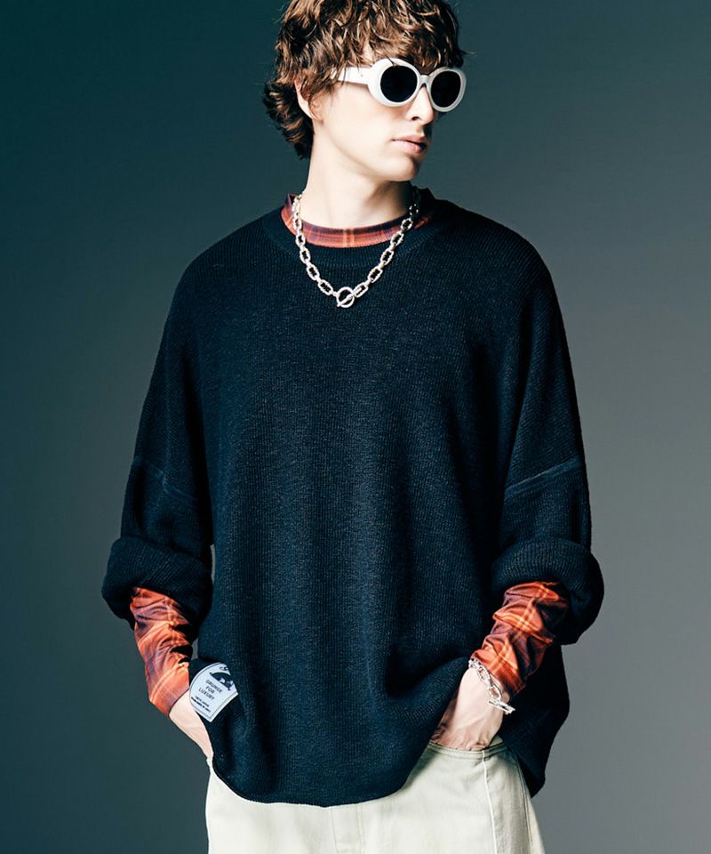 glamb(グラム)】Rubber Tag Knit ラバータグニット(GB0126-KNT11