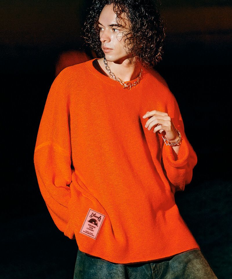 glamb(グラム)】Rubber Tag Knit ラバータグニット(GB0126-KNT11