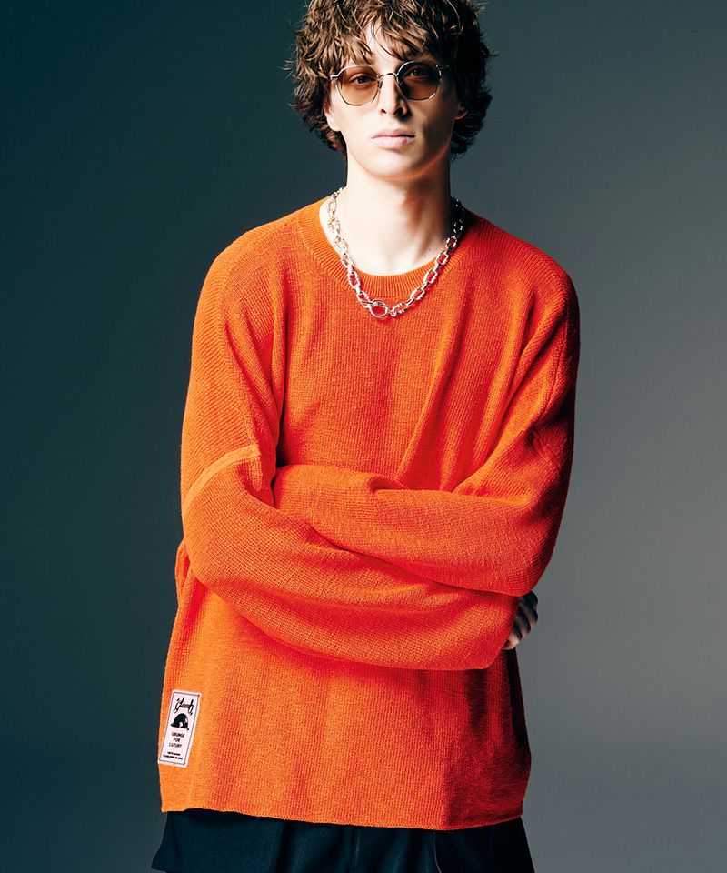glamb(グラム)】Rubber Tag Knit ラバータグニット(GB0126-KNT11