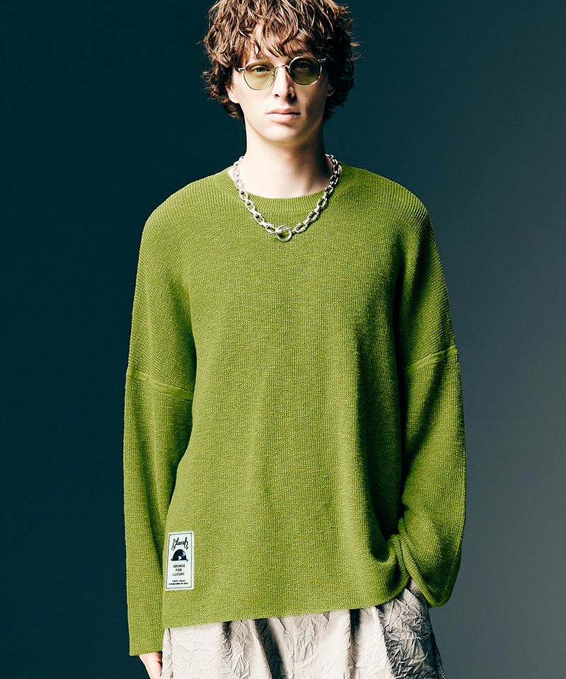 glamb(グラム)】Rubber Tag Knit ラバータグニット(GB0126-KNT11