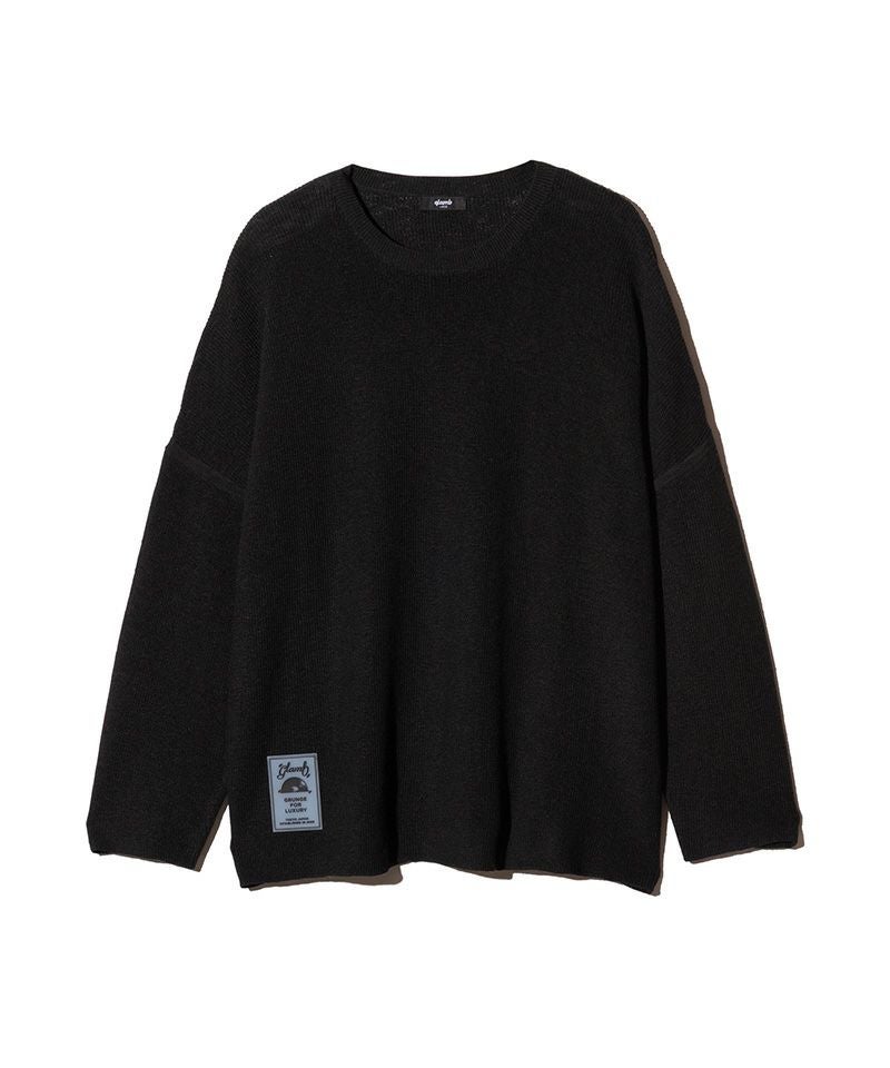 glamb グラム 新品未使用　ニット　 size3 カラーブラック glamb(グラム)】Rubber Tag Knit ラバータグニット(GB0126-KNT11