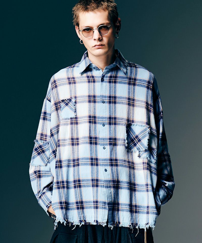 glamb(グラム)】4XL Flannel Shirt 4XLフランネルシャツ(GB0126-SH03