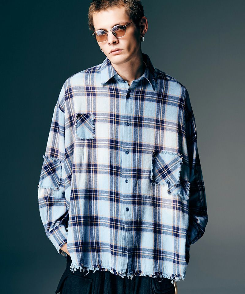 glamb(グラム)】4XL Flannel Shirt 4XLフランネルシャツ(GB0126-SH03