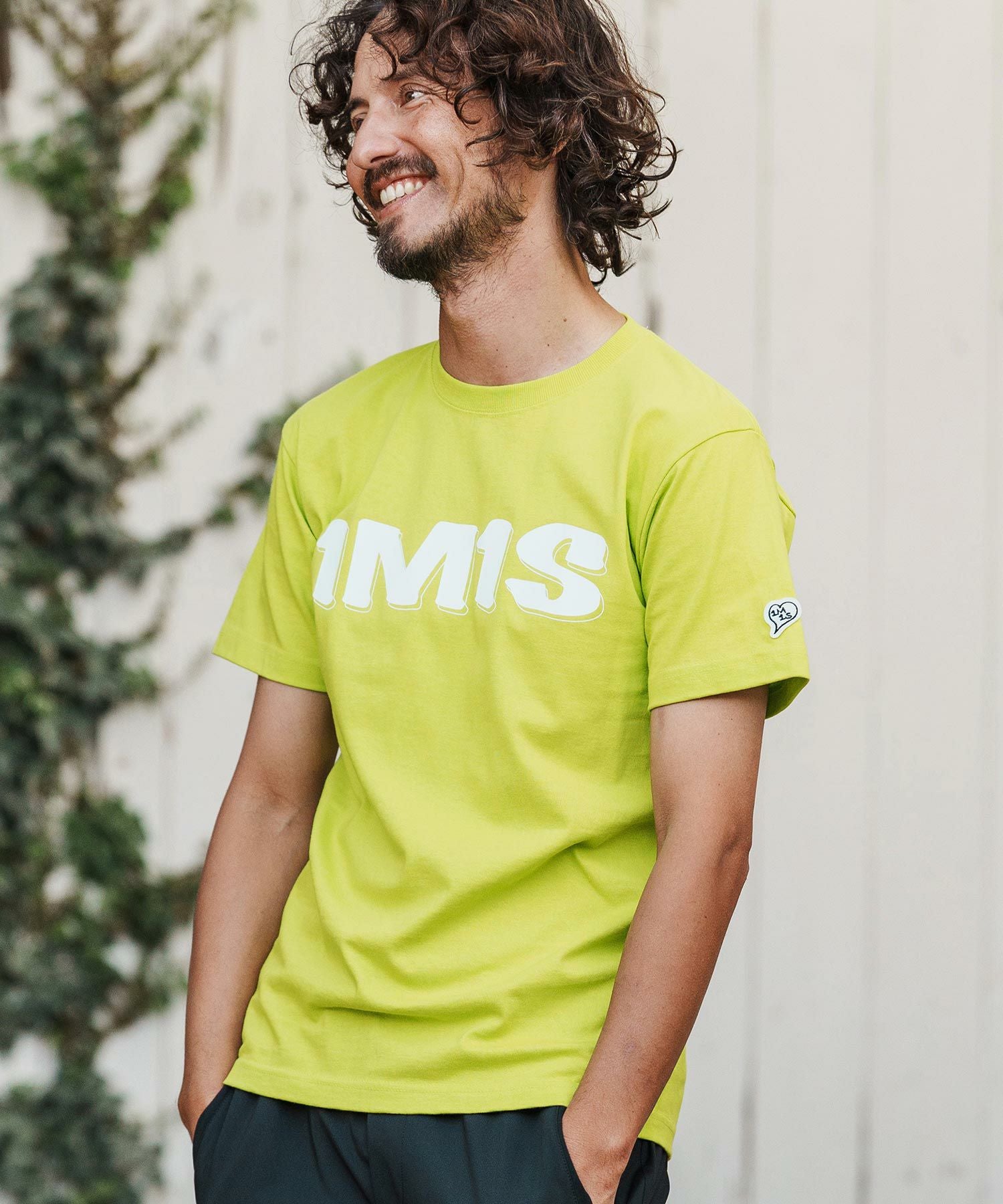 1minute 1second(ワンミニットワンセカンド)】1M1S bold print T-shirt