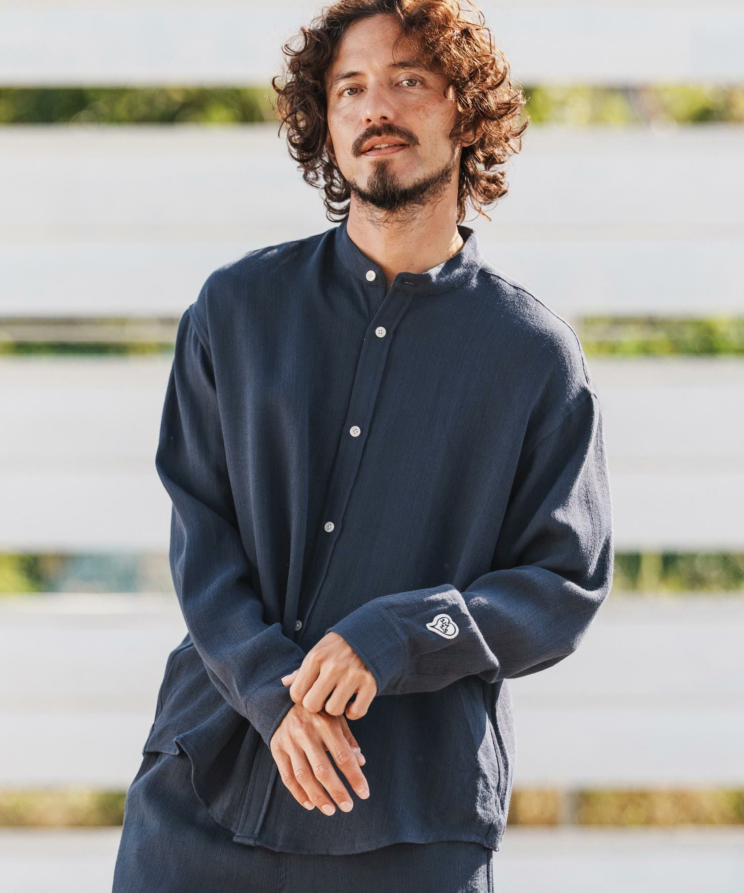 1minute 1second(ワンミニットワンセカンド)】long sleeve linen like