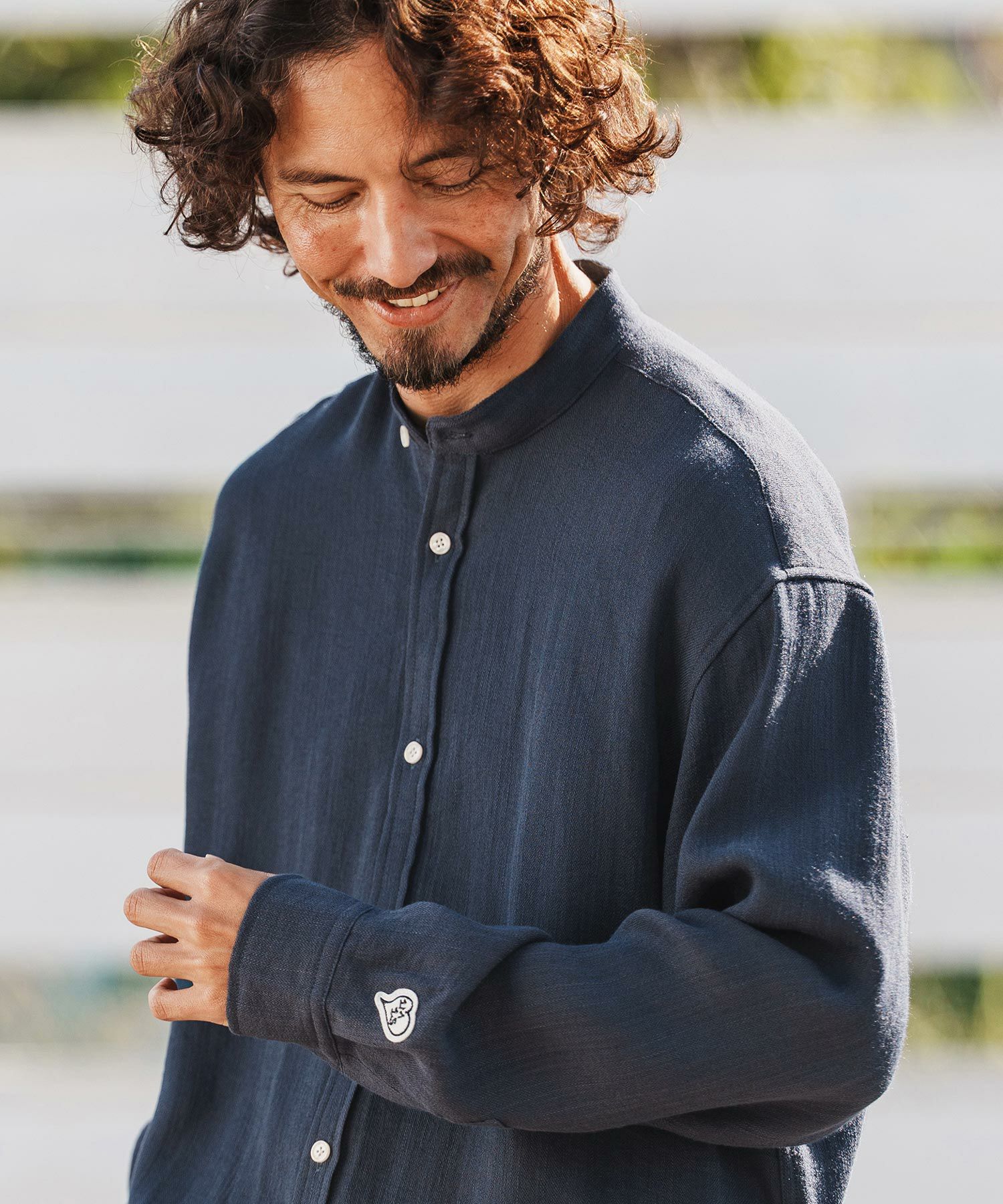 1minute 1second(ワンミニットワンセカンド)】long sleeve linen like