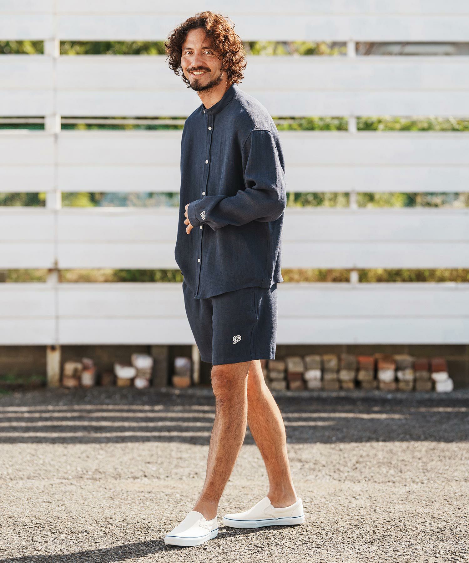 1minute 1second(ワンミニットワンセカンド)】long sleeve linen like