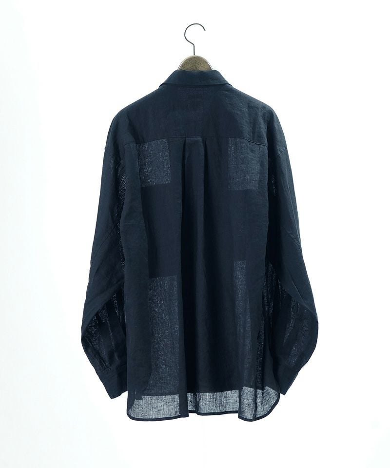 r*6様 EGO TRIPPINGエゴトリッピング ONEPANELSLEEVE EGO TRIPPING(エゴトリッピング)】LINENOVERSHIRT リネンオーバー