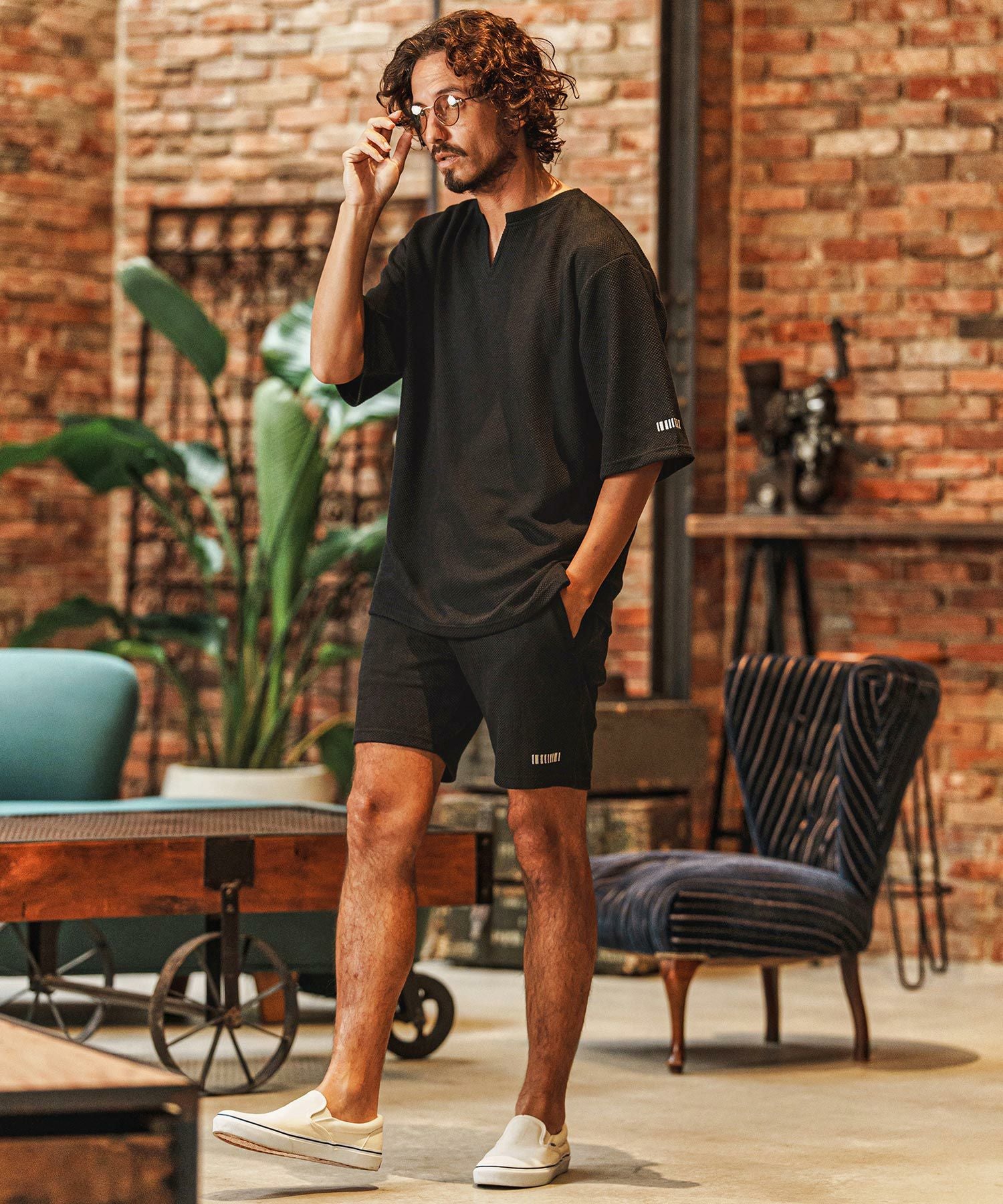 felkod(フィルコッド)】Waffle Mesh Short Pants ショートパンツ