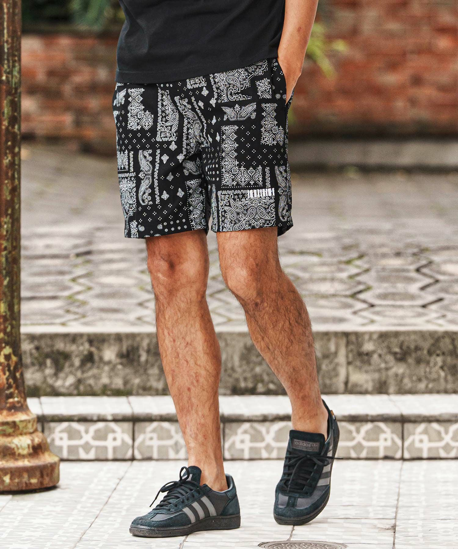 felkod(フィルコッド)】Bandana Pattern Short Pants ショートパンツ