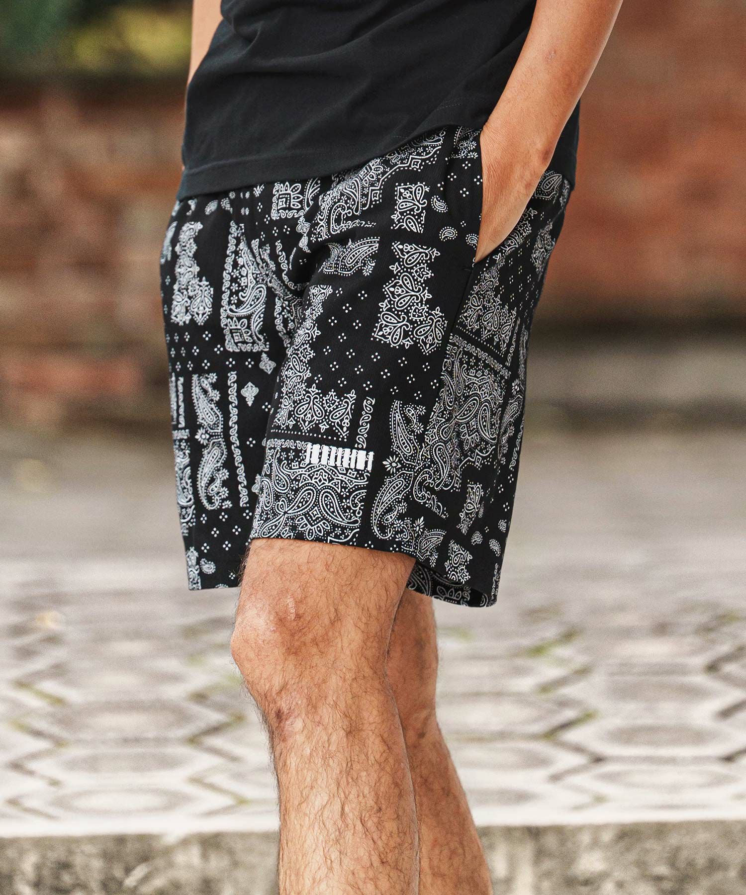 felkod(フィルコッド)】Bandana Pattern Short Pants ショートパンツ