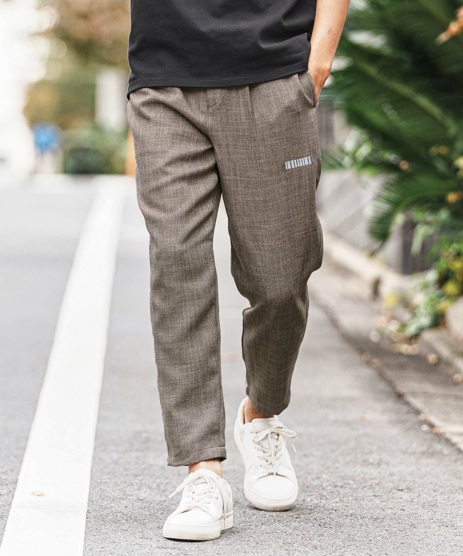 felkod(フィルコッド)】Linen Like Fabric Easy Pants イージーパンツ