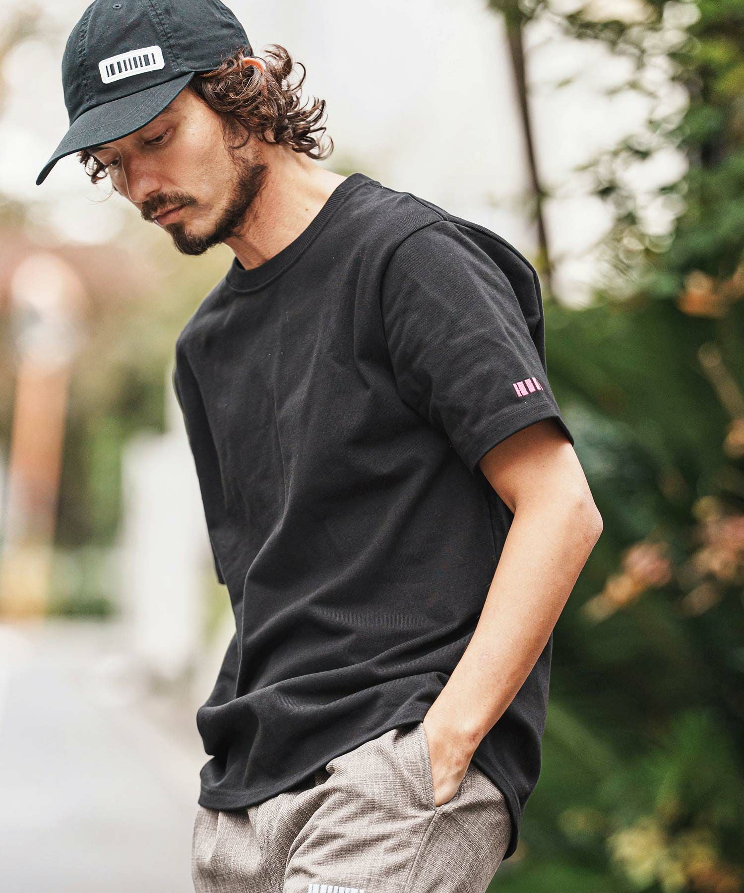 felkod(フィルコッド)】10oz Barcode Embroidery Tee Tシャツ(F26S300