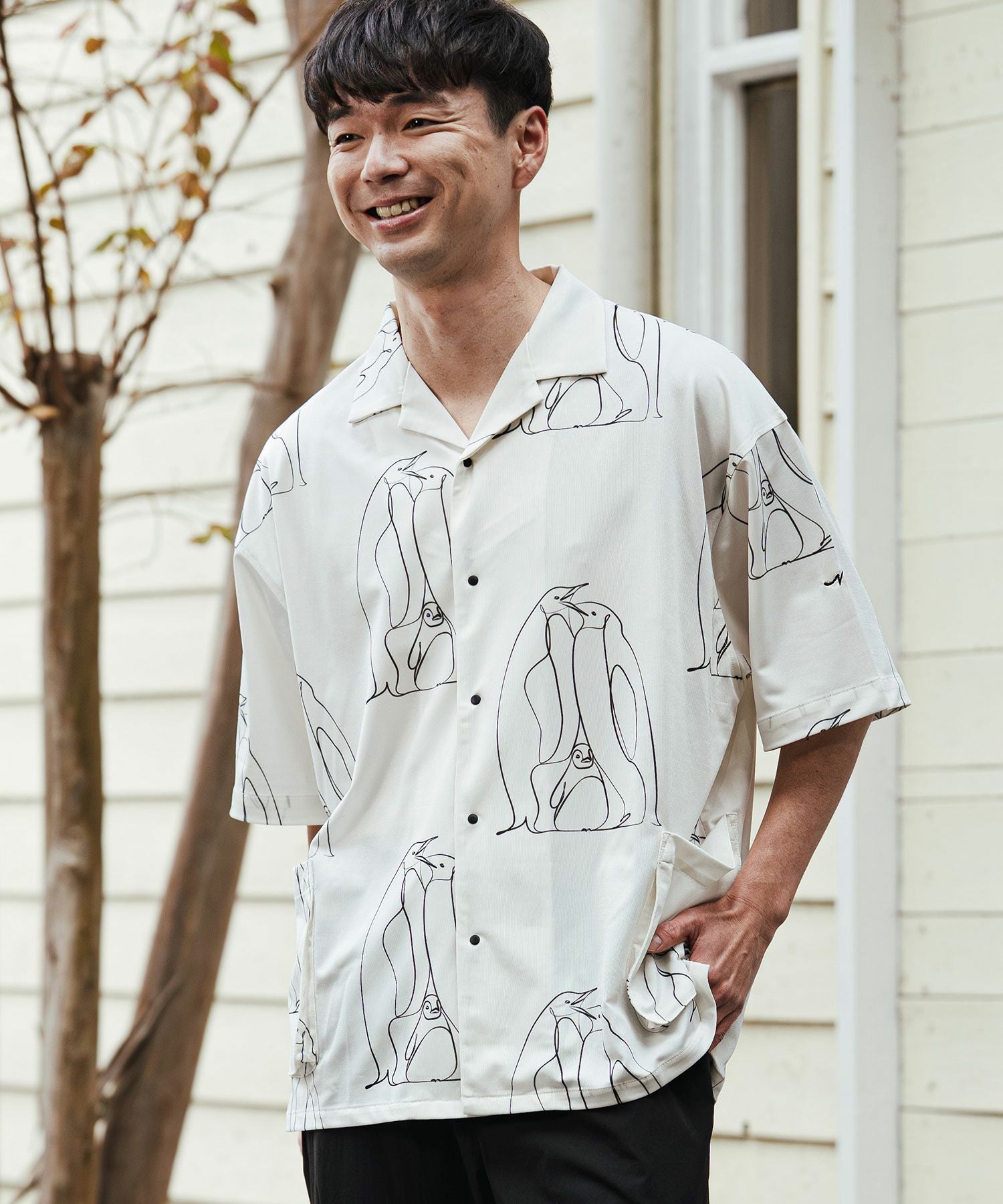コール&レスポンス　カンビオ　ギター　トガル　アロハ　ボーリングシャツ CALL&RESPONSE(コールアンドレスポンス)】ブロック柄-アロハシャツ(252
