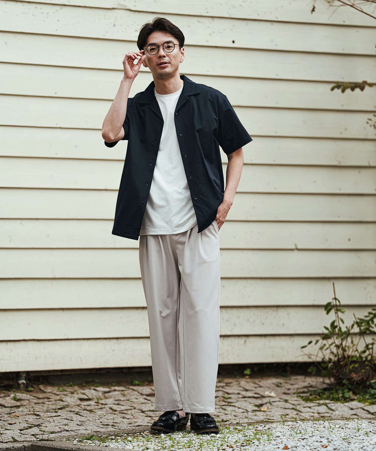 【新品】 CALL&RESPONSE KOKAGE Mサイズ　白tシャツ CALL&RESPONSE(コールアンドレスポンス)】半袖開襟シャツ-KOKAGE(262