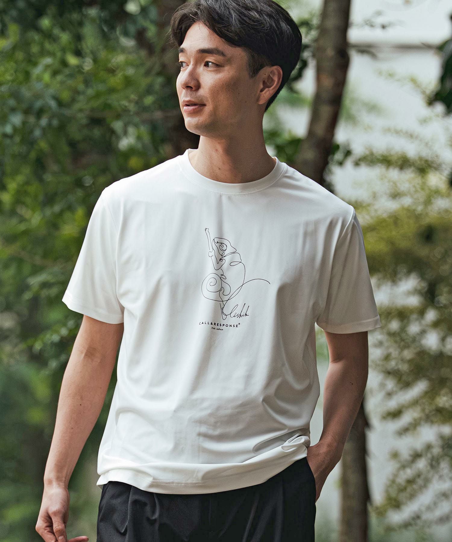 【新品】 CALL&RESPONSE KOKAGE Mサイズ　白tシャツ CALL&RESPONSE(コールアンドレスポンス)】アートカメレオンプリント
