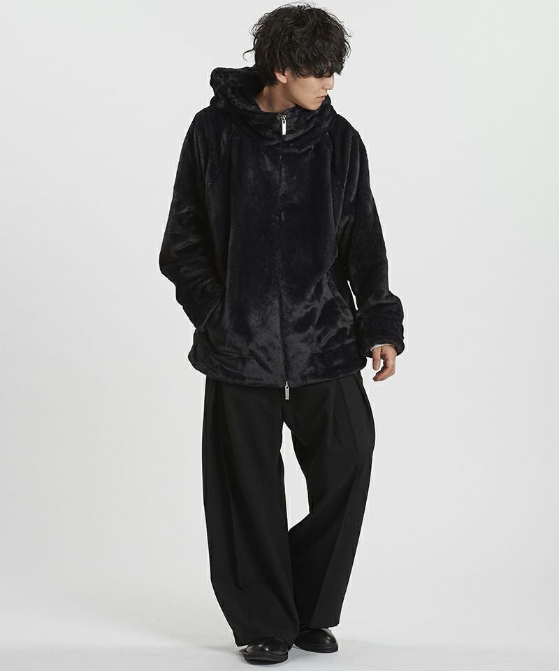 NO ID.(ノーアイディー)】ﾌｪｲｸﾌｧｰBIGﾌｰﾃﾞｯﾄﾞBLZ ブルゾン(857006-377B