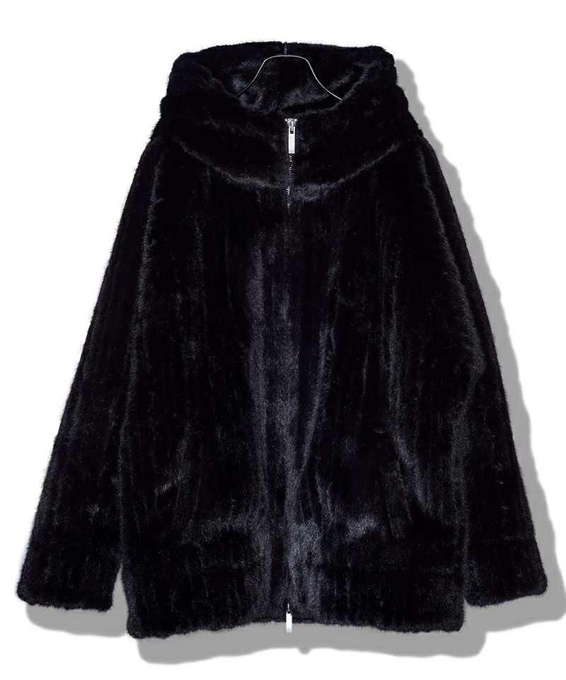 NO ID.(ノーアイディー)】ﾌｪｲｸﾌｧｰBIGﾌｰﾃﾞｯﾄﾞBLZ ブルゾン(857006-377B