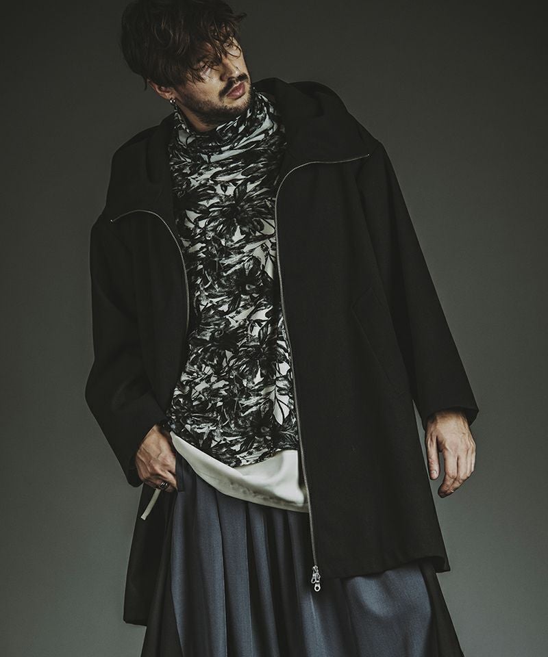 50%OFF【NO ID.(ノーアイディー)】ﾌｰﾃﾞｯﾄﾞBIGﾊｰﾌｺｰﾄ(457006-385C