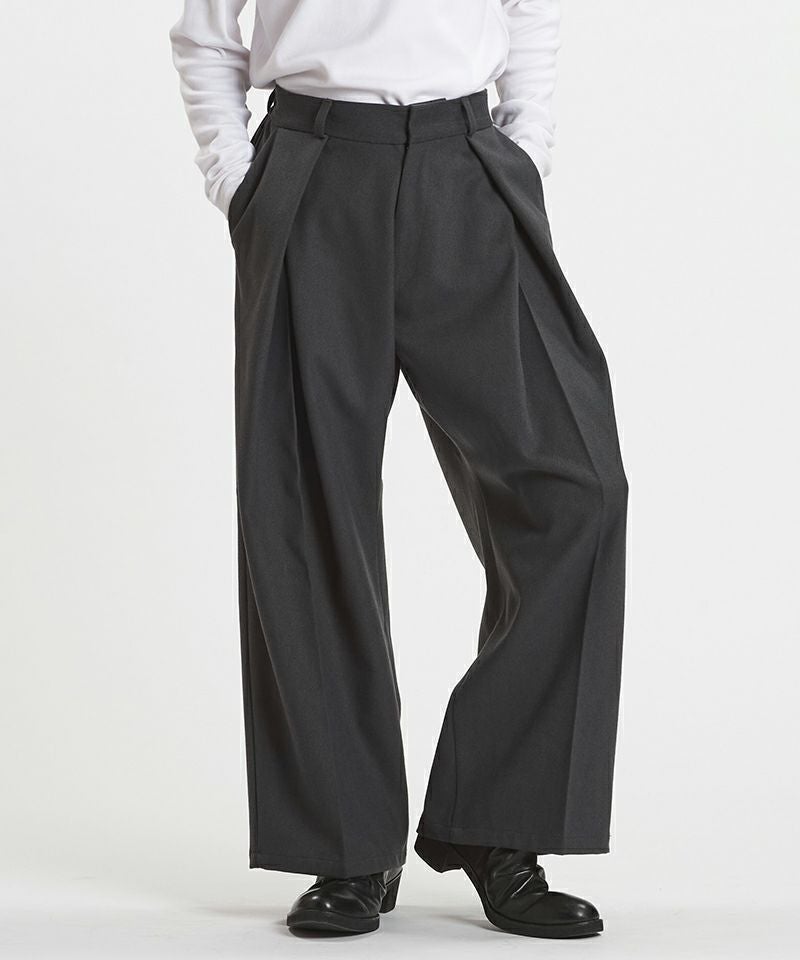 30%OFF【NO ID.(ノーアイディー)】クロスタックワイドトラウザーズ
