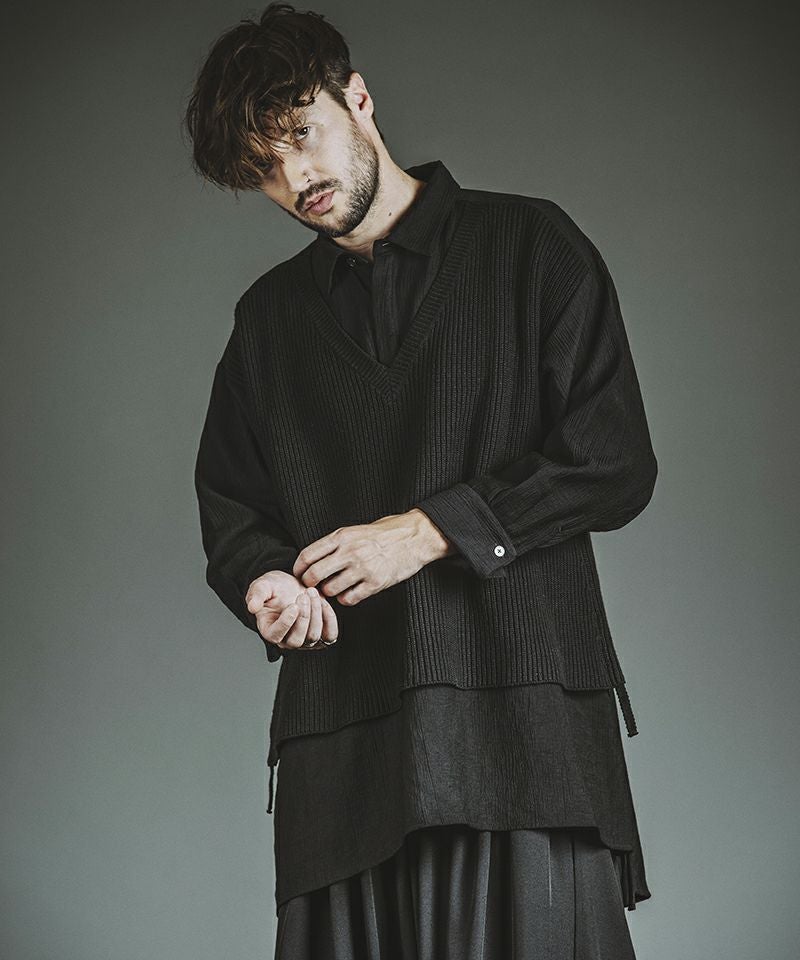 20%OFF【NO ID.(ノーアイディー)】ﾄﾞｯｷﾝｸﾞﾆｯﾄBIG-SH シャツ(457010