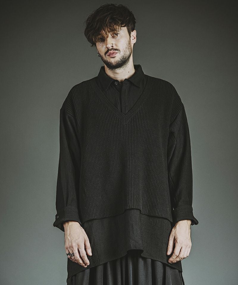 20%OFF【NO ID.(ノーアイディー)】ﾄﾞｯｷﾝｸﾞﾆｯﾄBIG-SH シャツ(457010
