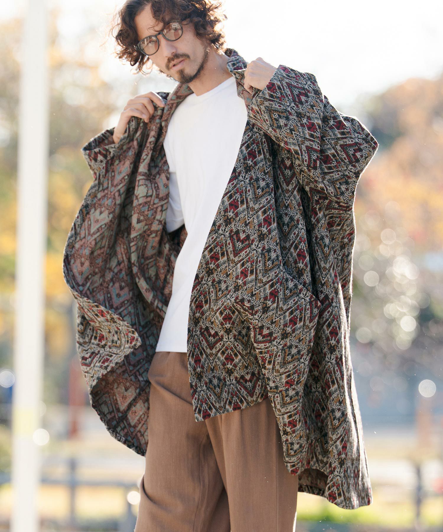 goa 2016年福袋オルテガ柄ガウンコート CAMBIO(カンビオ)】Gobelin KIMONO Like Gown ゴブラン織りガウン