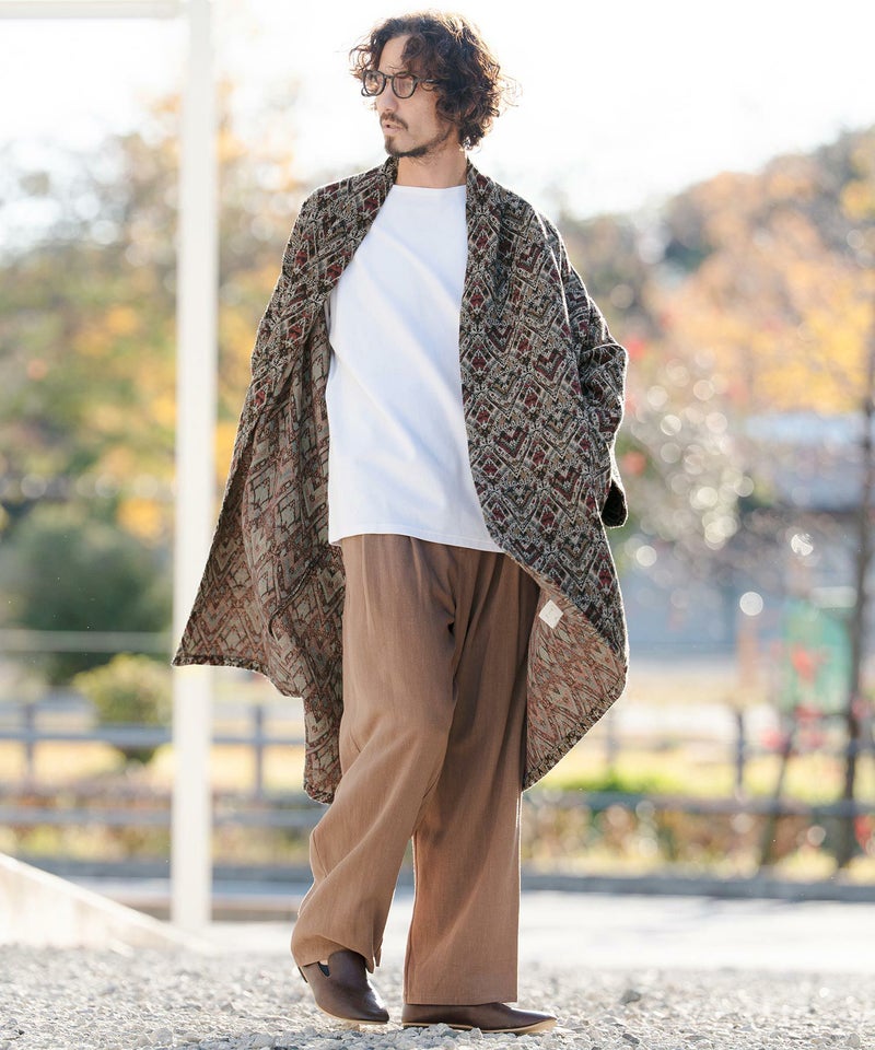 CAMBIO(カンビオ)】Gobelin KIMONO Like Gown ゴブラン織りガウン 