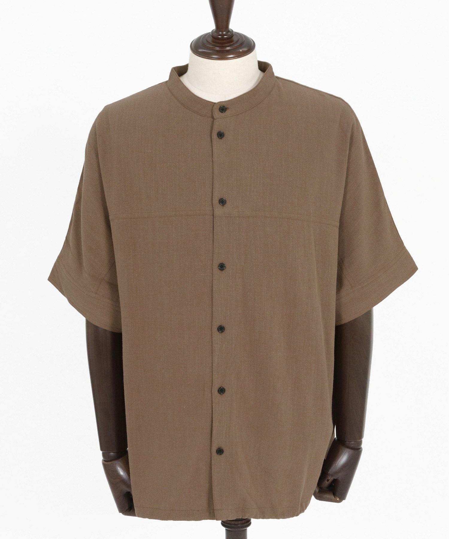 レミオさま専用 CAMBIO(カンビオ)】Linen Rayon Dolman Sleeve Short Sleeve Shirts