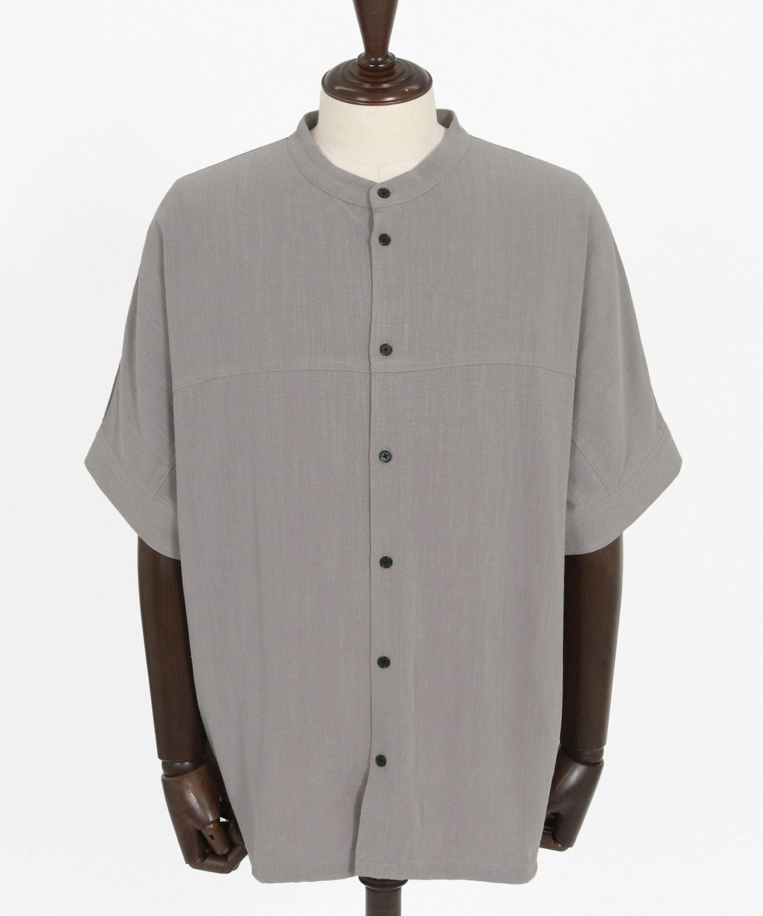 CAMBIO(カンビオ)】Linen Rayon Dolman Sleeve Short Sleeve Shirts