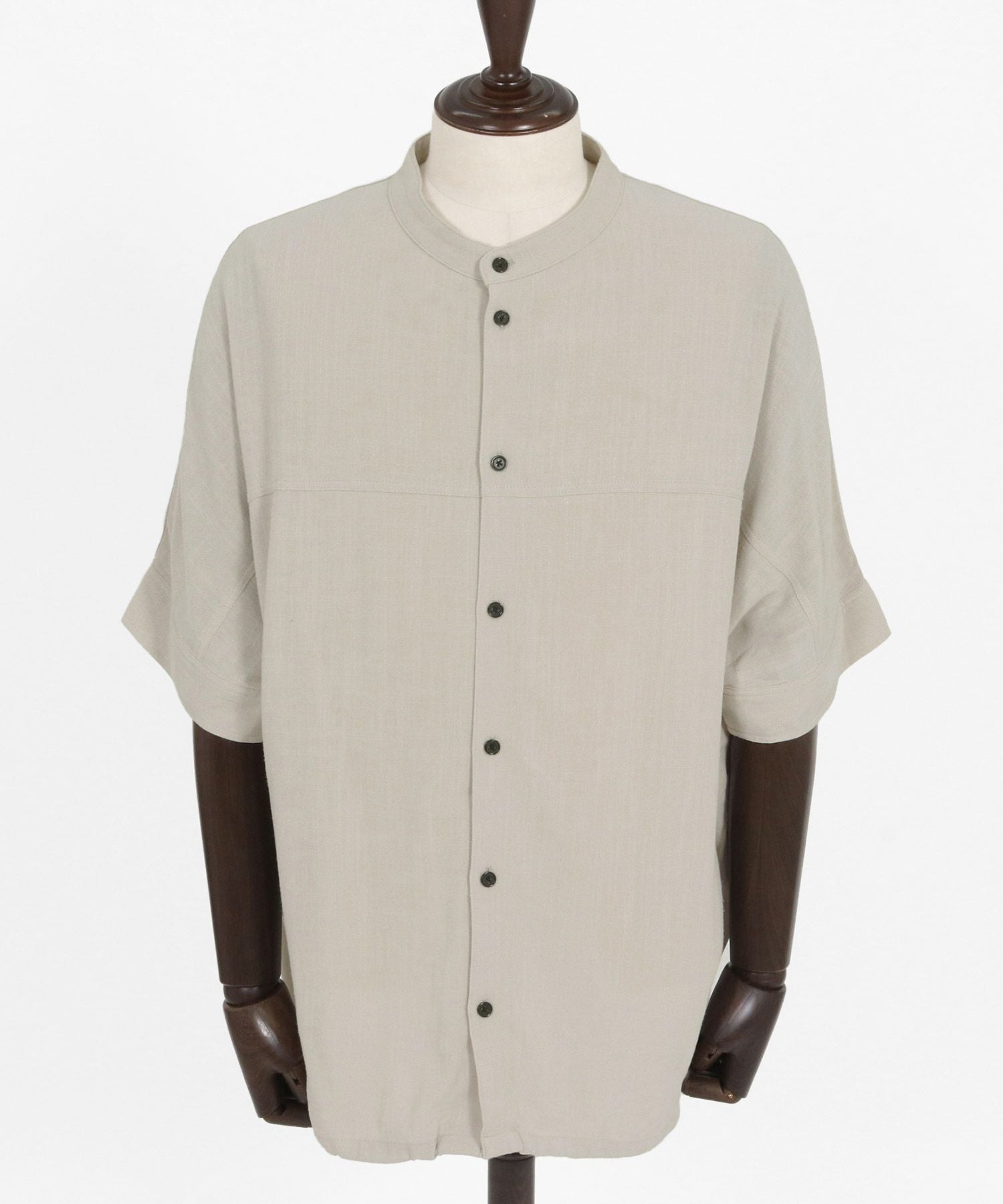 CAMBIO(カンビオ)】Linen Rayon Dolman Sleeve Short Sleeve Shirts