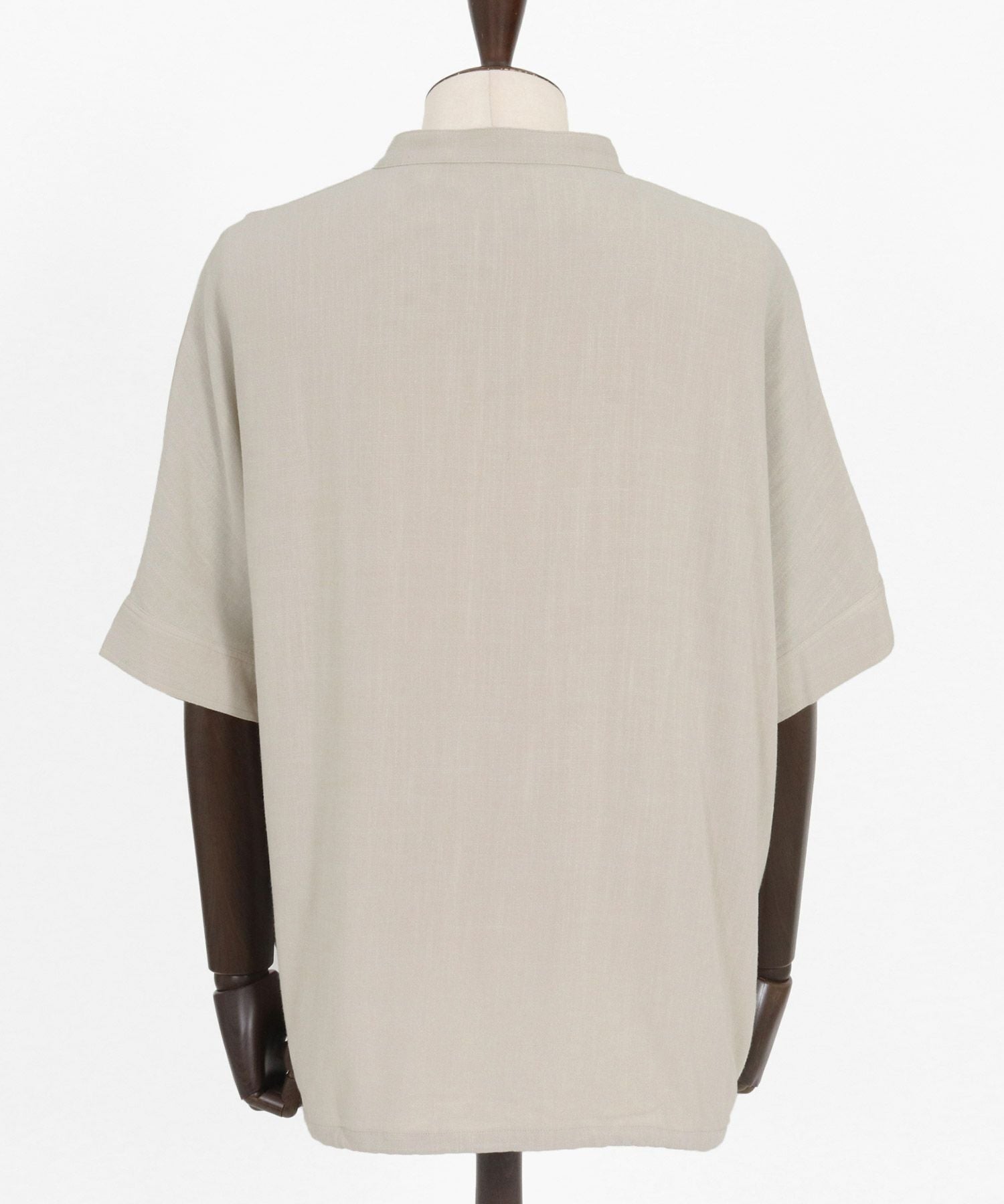 CAMBIO(カンビオ)】Linen Rayon Dolman Sleeve Short Sleeve Shirts