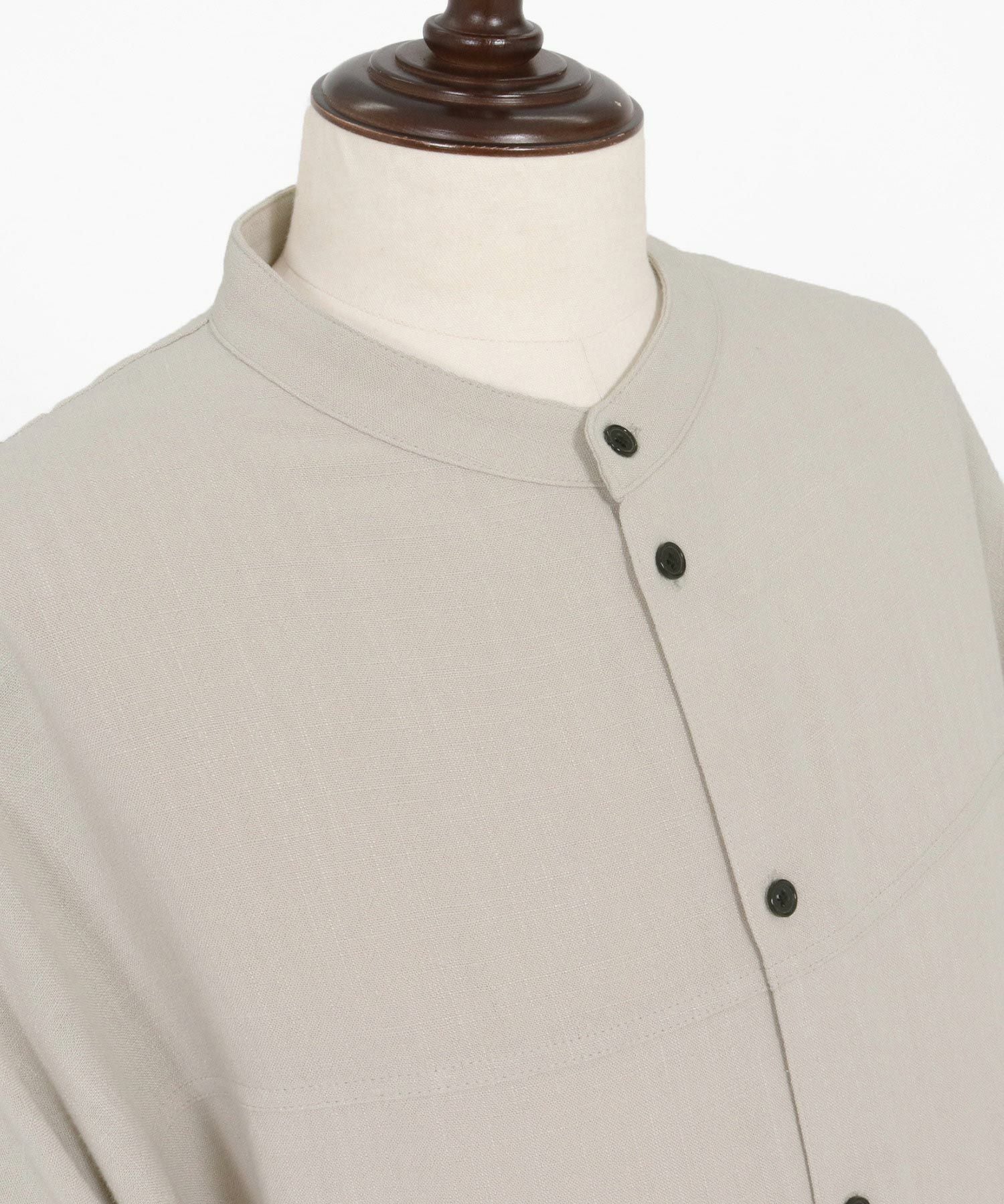 CAMBIO(カンビオ)】Linen Rayon Dolman Sleeve Short Sleeve Shirts