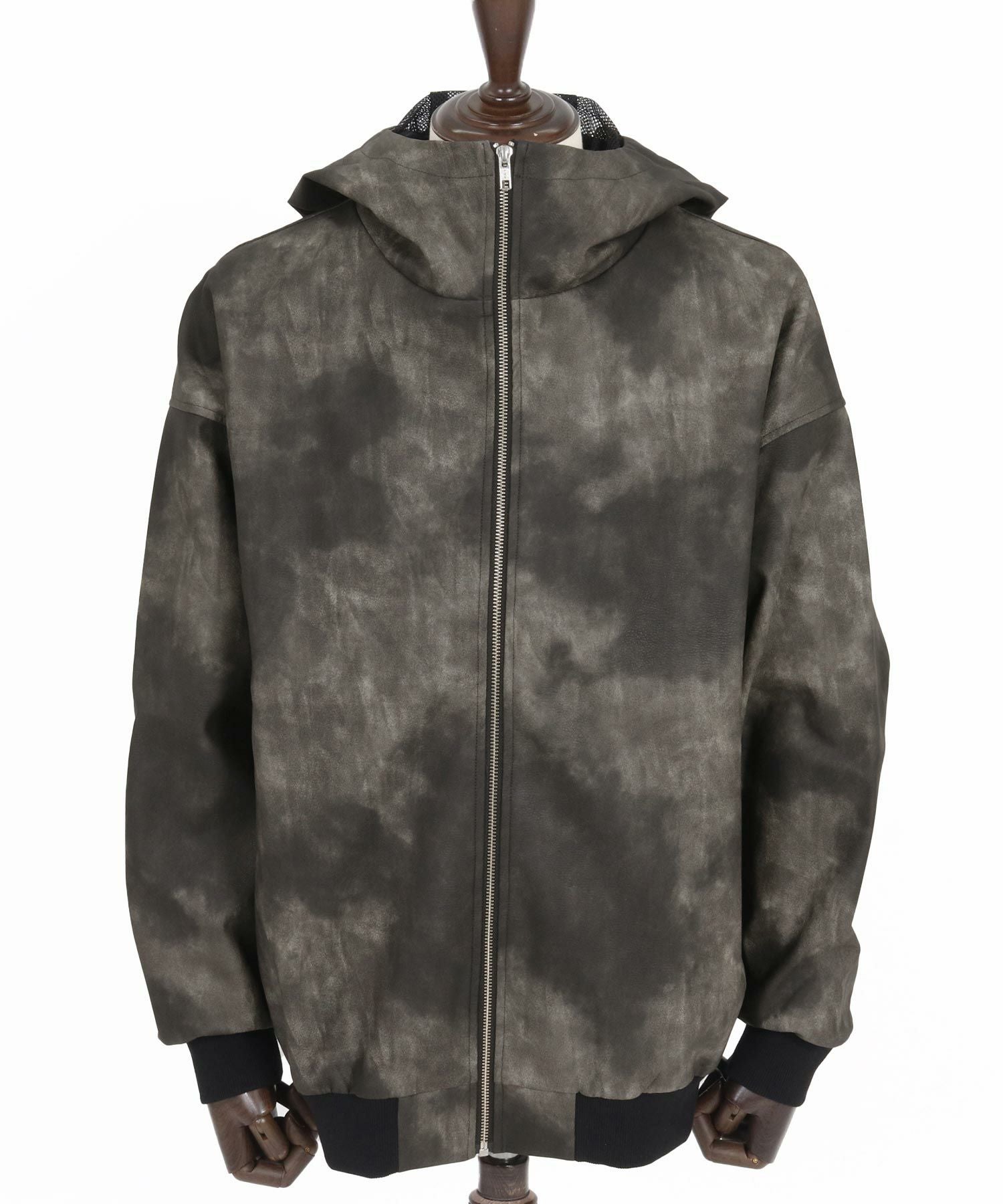 CAMBIO(カンビオ)】Shade Synthetic Leather Hooded Jacket レザー