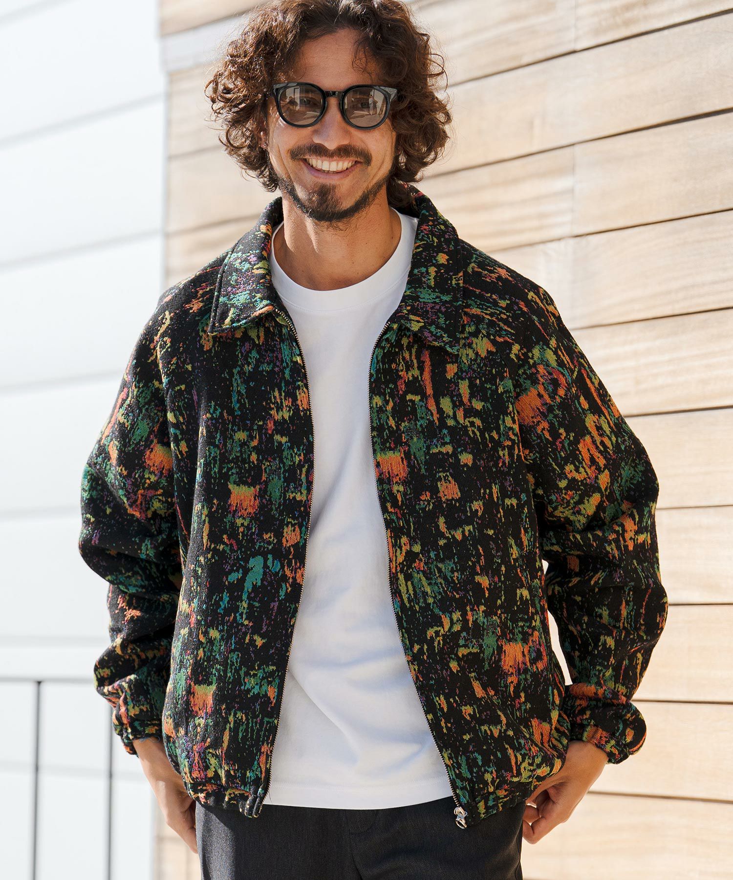 CAMBIO(カンビオ)】 Splash Paint Gobelin Blouson ゴブランブルゾン