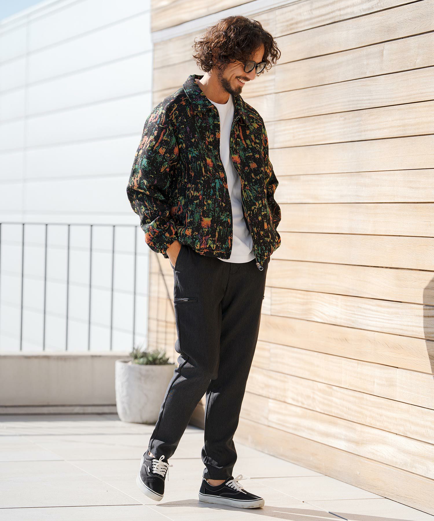 CAMBIO(カンビオ)】 Splash Paint Gobelin Blouson ゴブランブルゾン