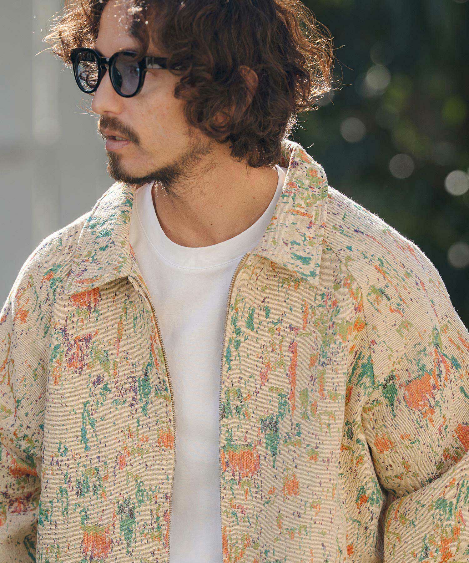 CAMBIO(カンビオ)】 Splash Paint Gobelin Blouson ゴブランブルゾン