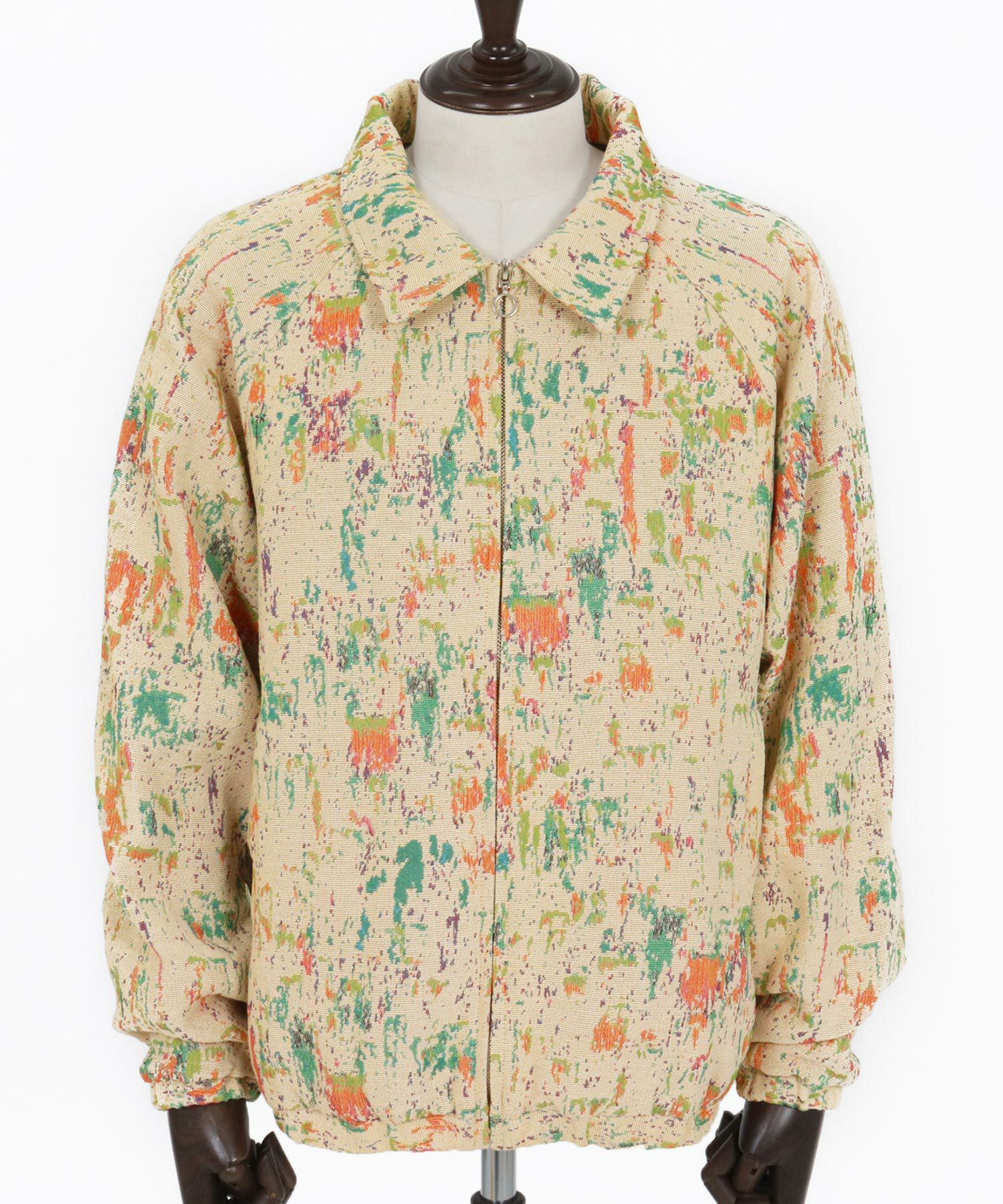 Gobelin Blouson/ゴブランブルゾン イエローM CAMBIO(カンビオ)】 Splash Paint Gobelin Blouson ゴブランブルゾン