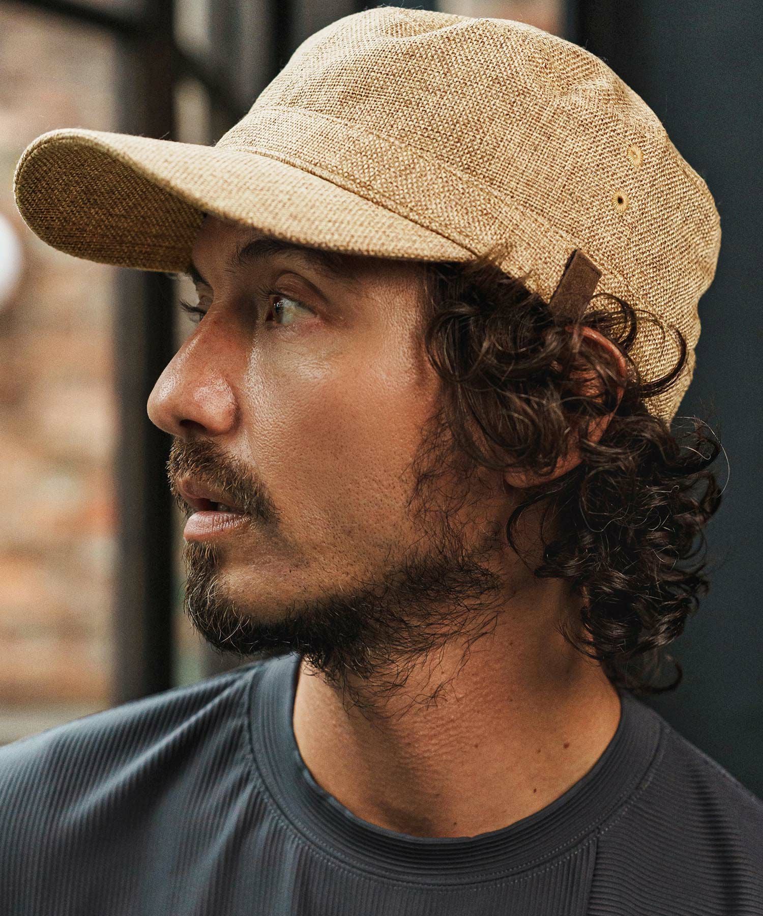 PHIGVEL MAKERS & CO. ワークキャップ ベージュ/ネイビー CAMBIO(カンビオ)】Basket Work Cap ワークキャップ(NF-261-BO005