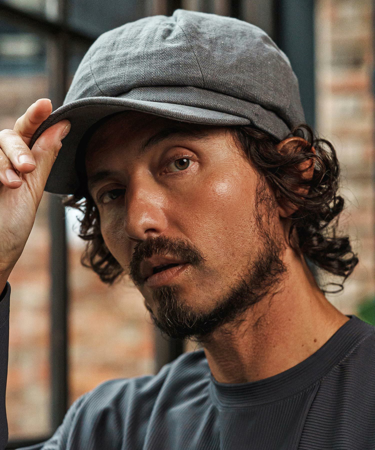 CAMBIO コットンリネン キャスケット mko13335 ブラック CAMBIO(カンビオ)】Cotton Linen Casquette キャスケット(NF-261-BO007