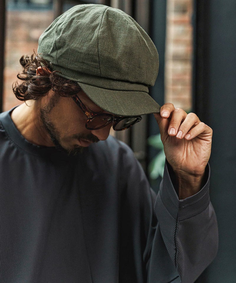 CAMBIO(カンビオ)】Cotton Linen Casquette キャスケット(NF-261-BO007 