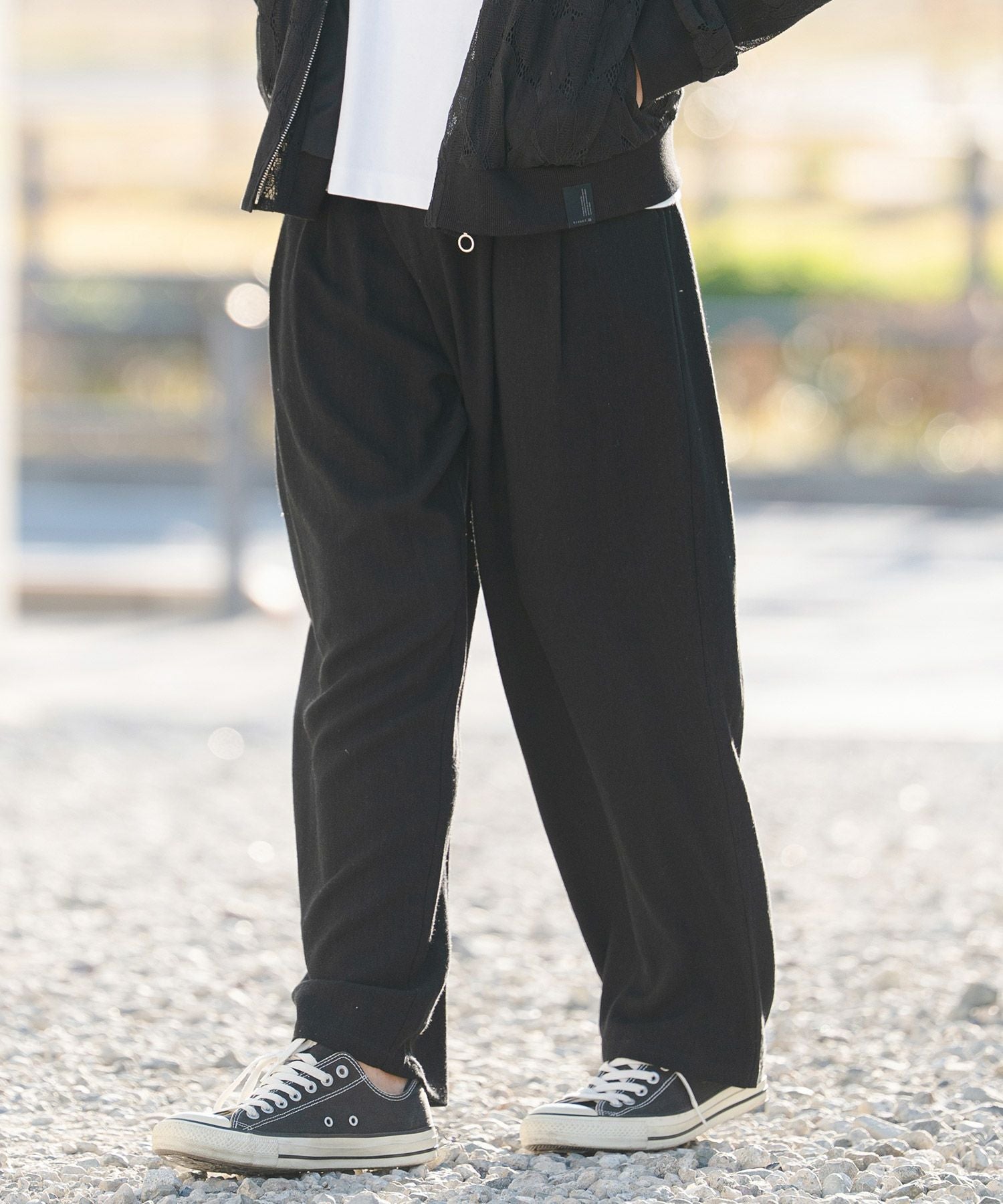 Cambio ワイドストレートパンツ CAMBIO(カンビオ)】 Linen Rayon Wide Straight Pants ワイド